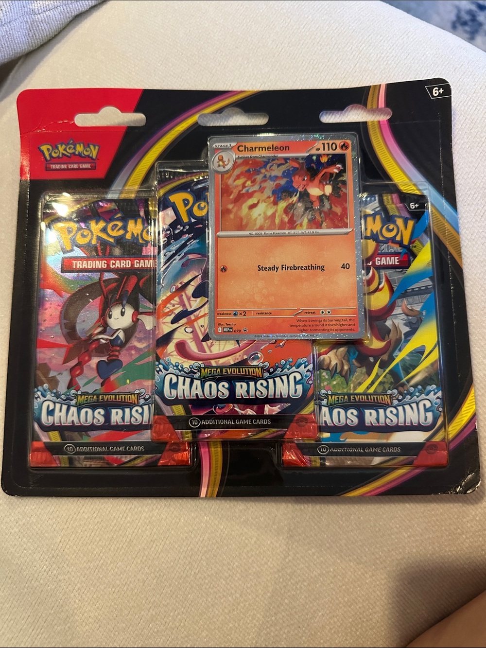 Pokémon Chaos Rising Booster Pack Trio with Charmeleon Promo Card